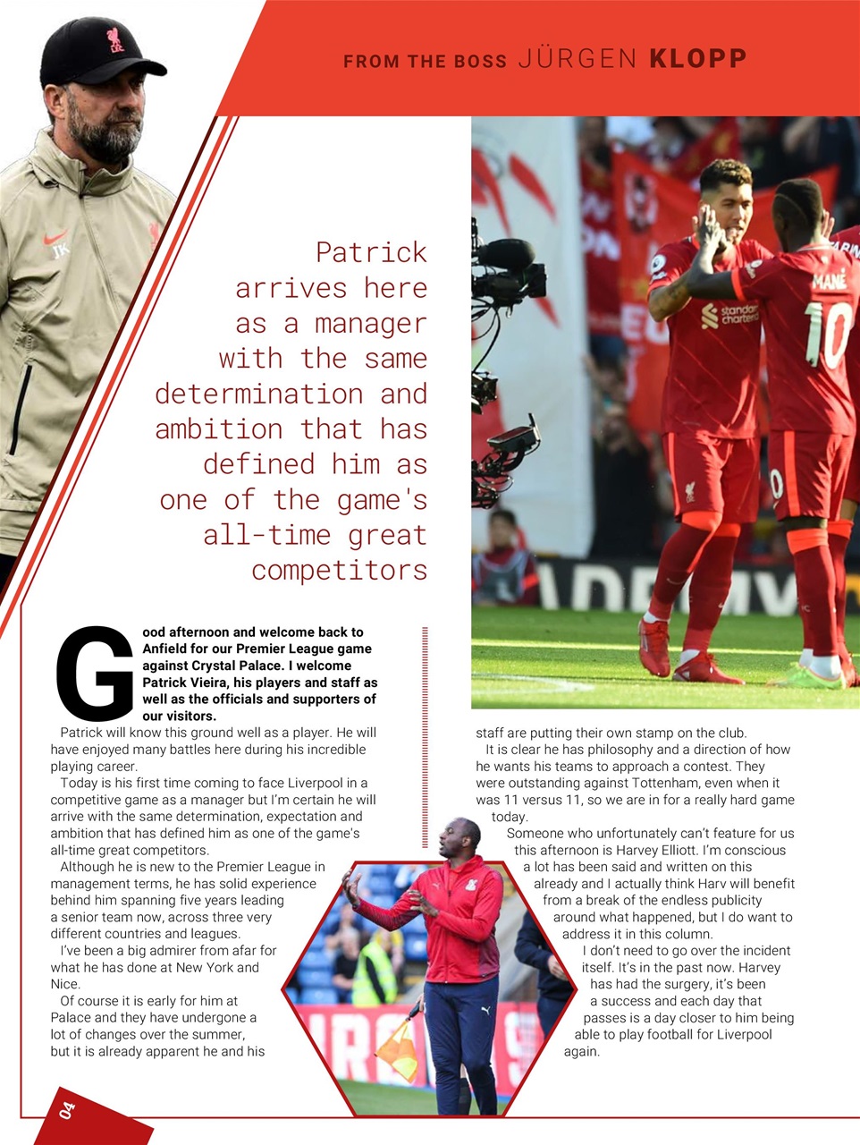 Liverpool FC Programmes Preview Pages