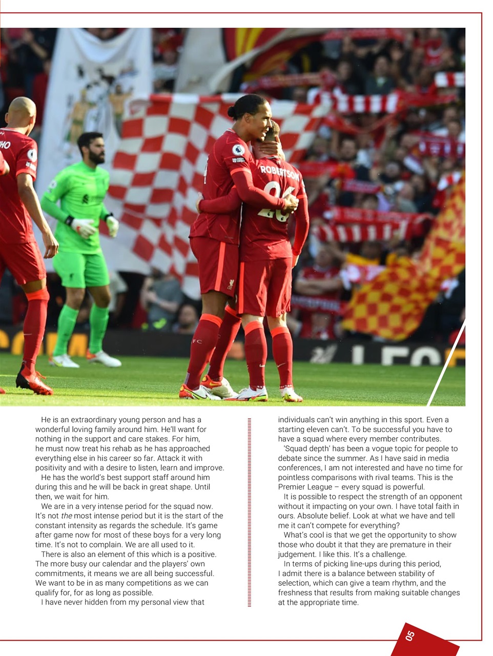 Liverpool FC Programmes Preview Pages