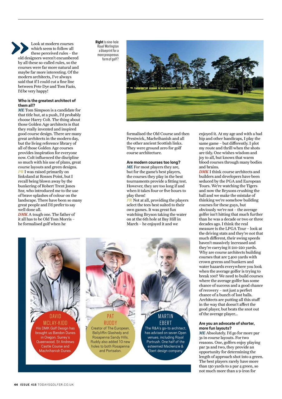 Today's Golfer Preview Pages