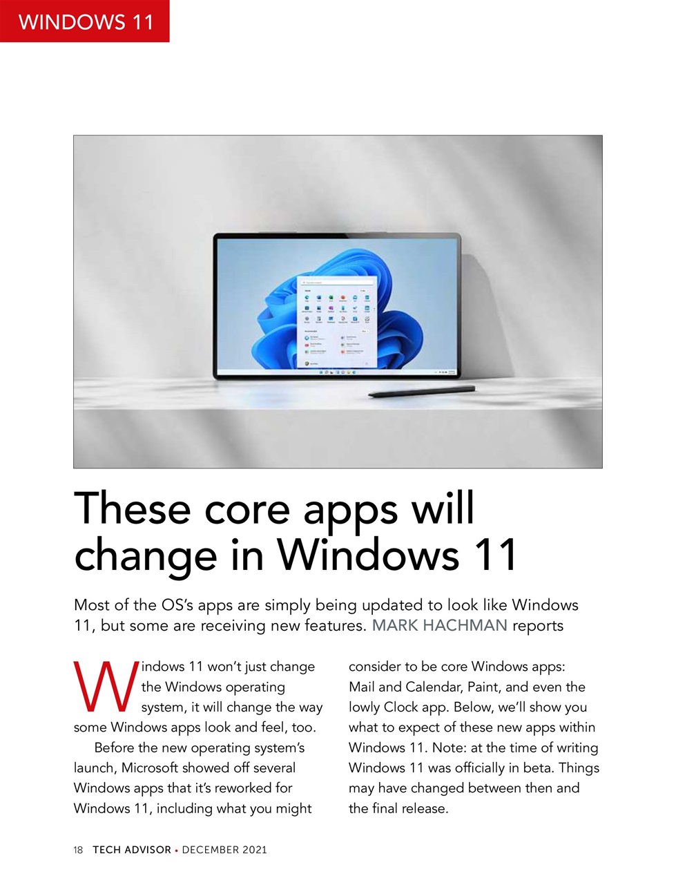 Tech Advisor Preview Pages