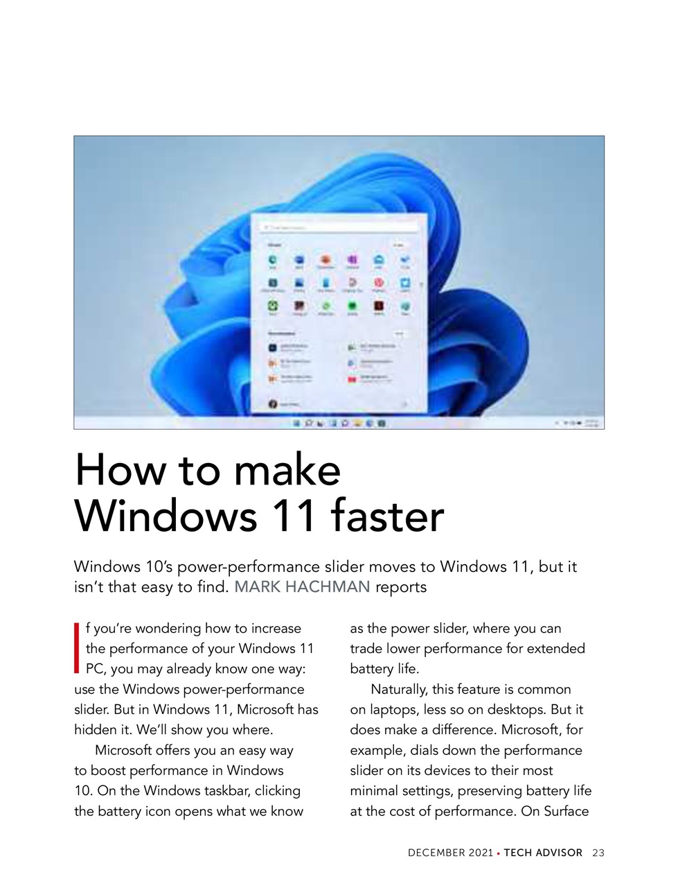 Tech Advisor Preview Pages