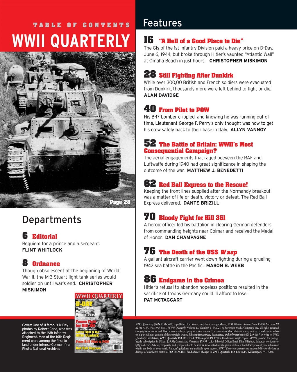 WWII Quarterly Preview Pages