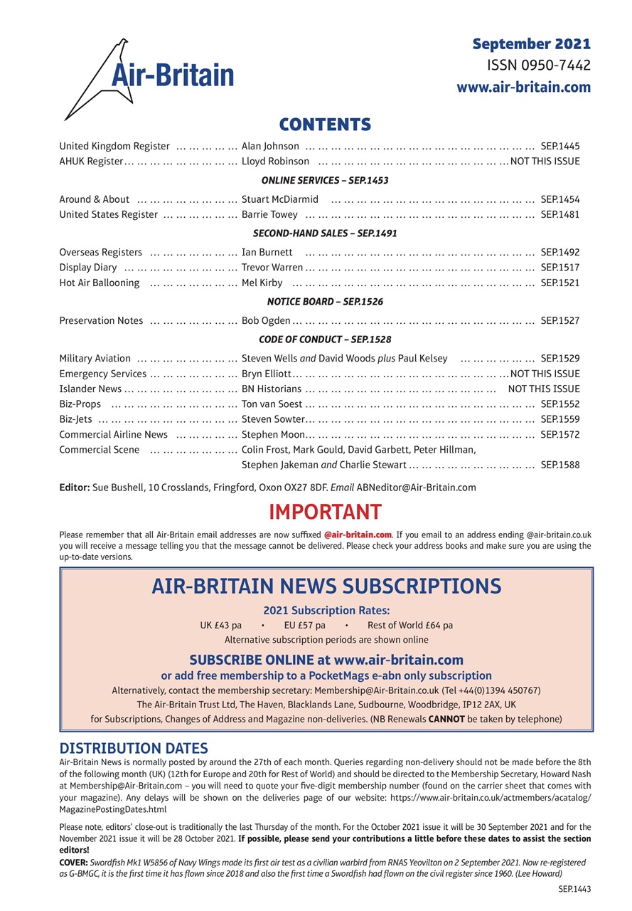 Air Britain News Preview Pages