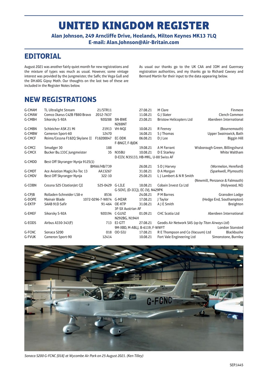 Air Britain News Preview Pages