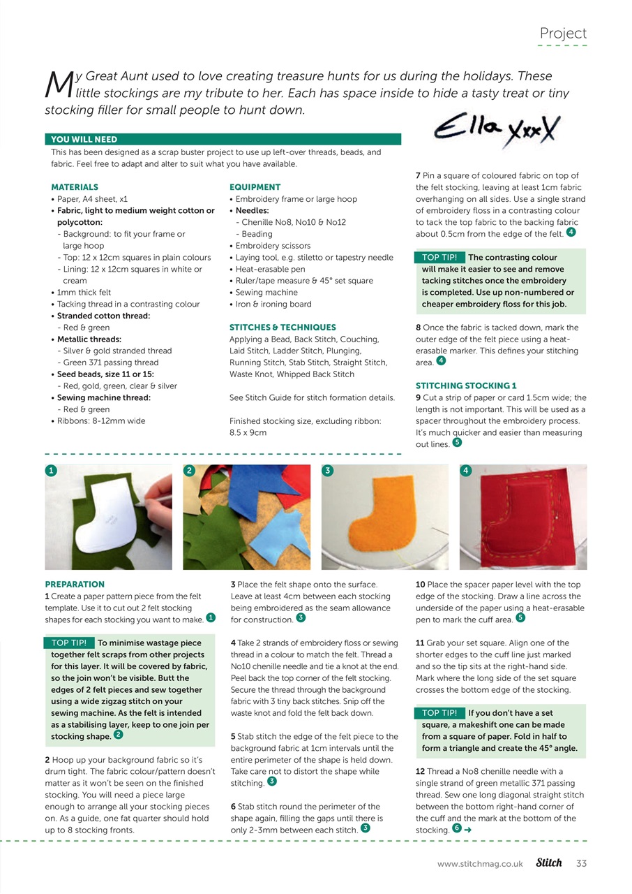 Stitching Magazines Stitch magazine - October/November 2021 Back Issue