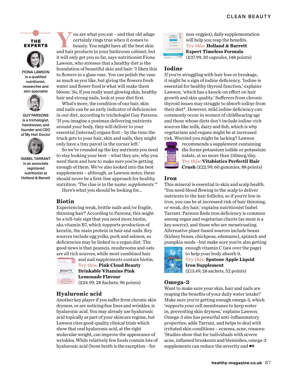 Healthy Magazine Preview Pages