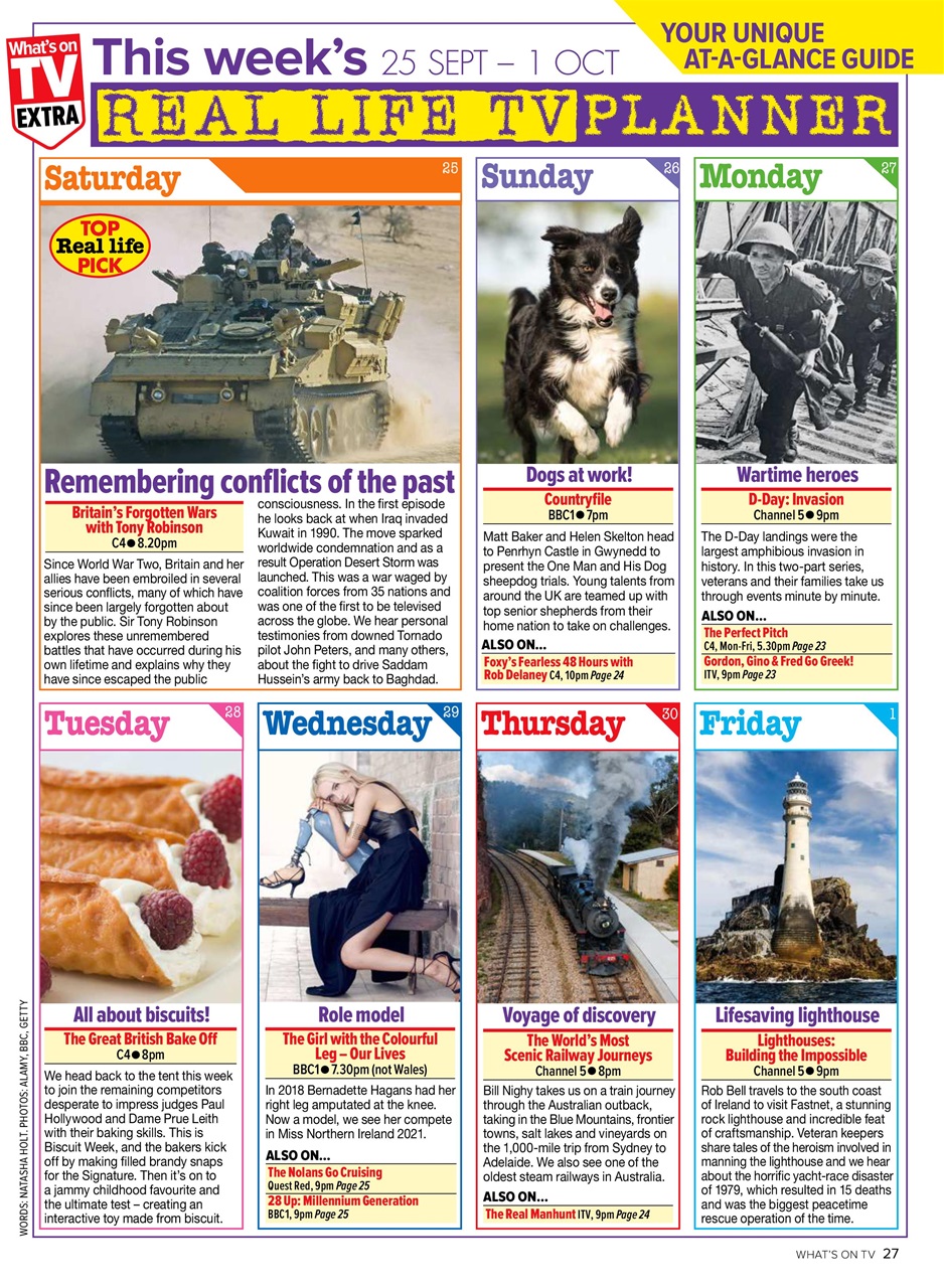 What's on TV Preview Pages