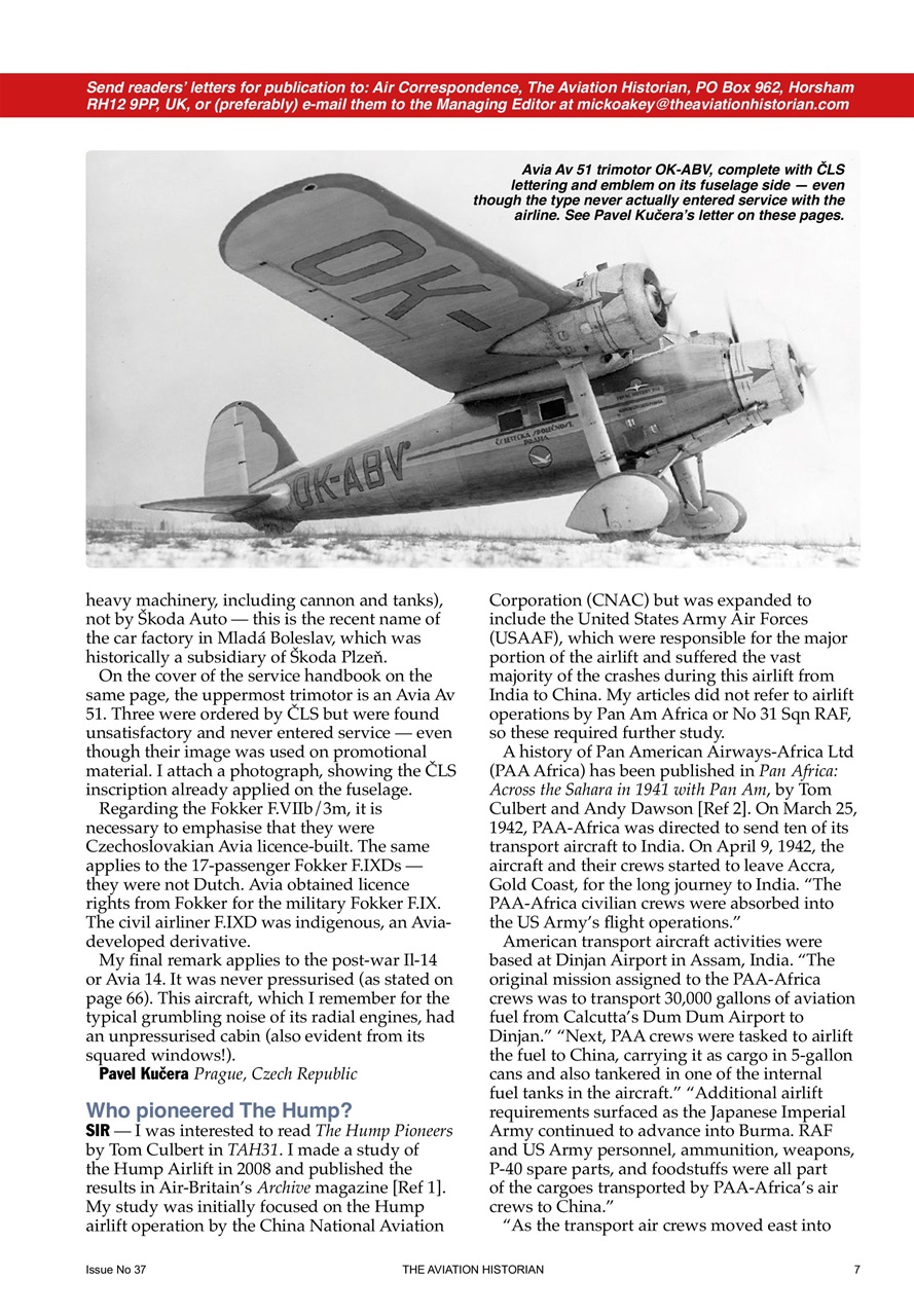 The Aviation Historian Magazine Preview Pages