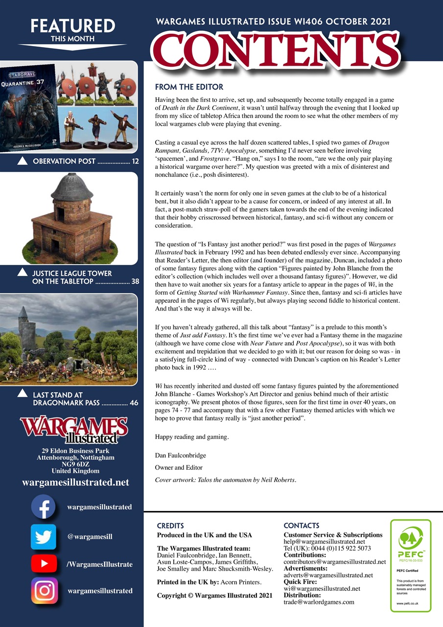 Wargames Illustrated Preview Pages