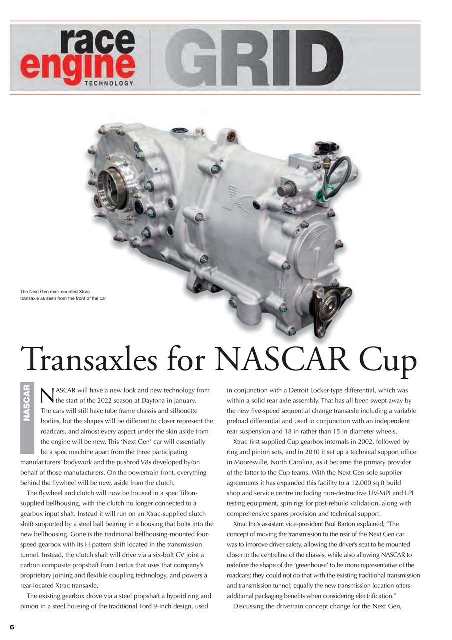 Race Engine Technology Preview Pages