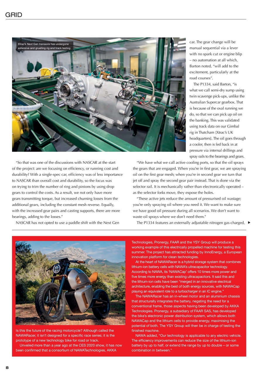 Race Engine Technology Preview Pages