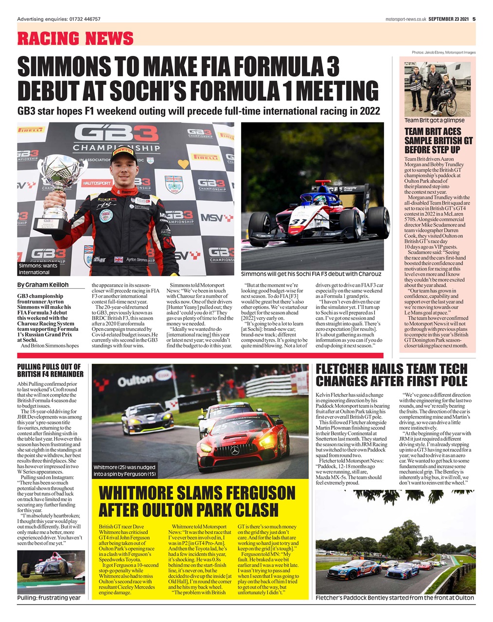 Motorsport News Preview Pages