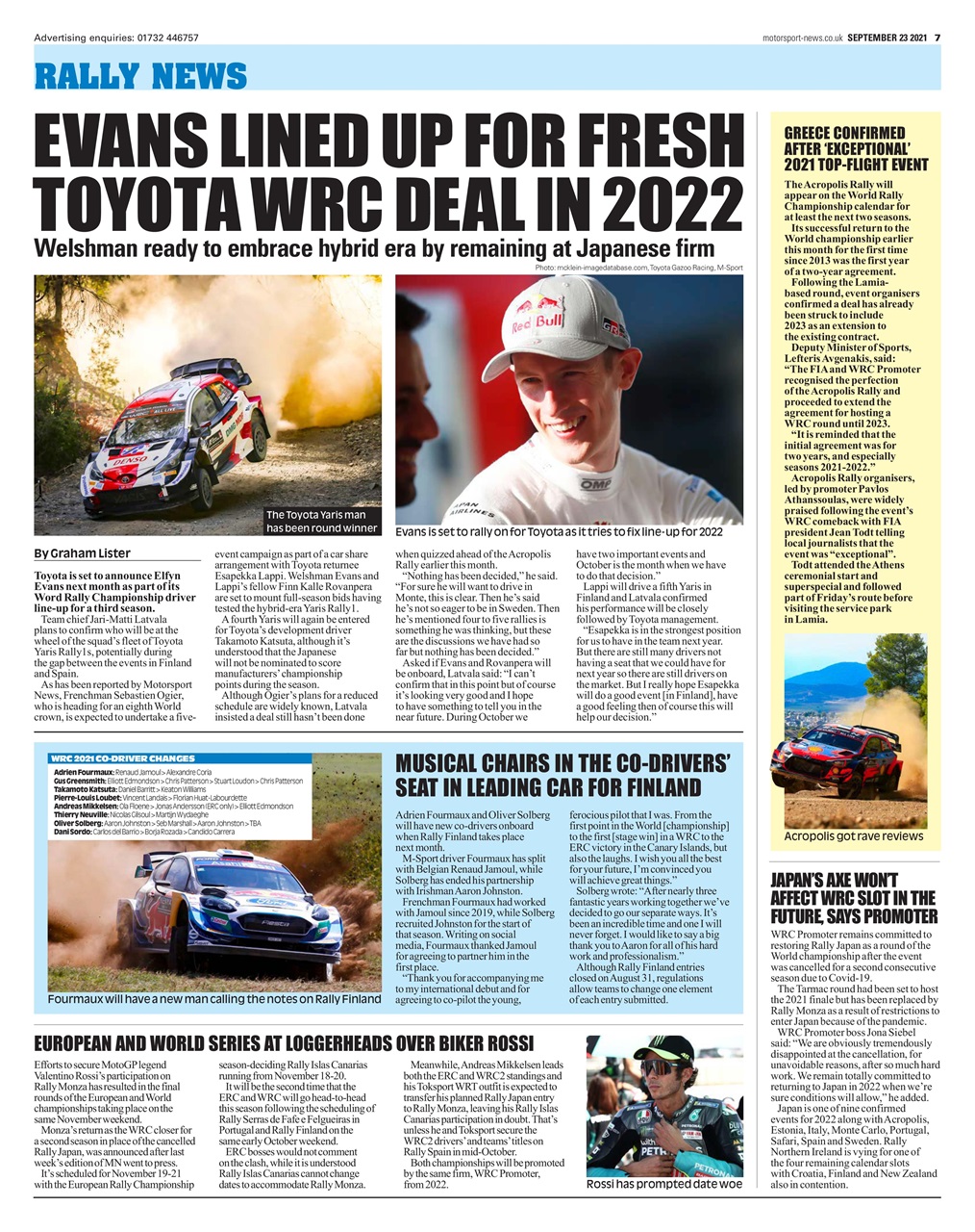 Motorsport News Preview Pages