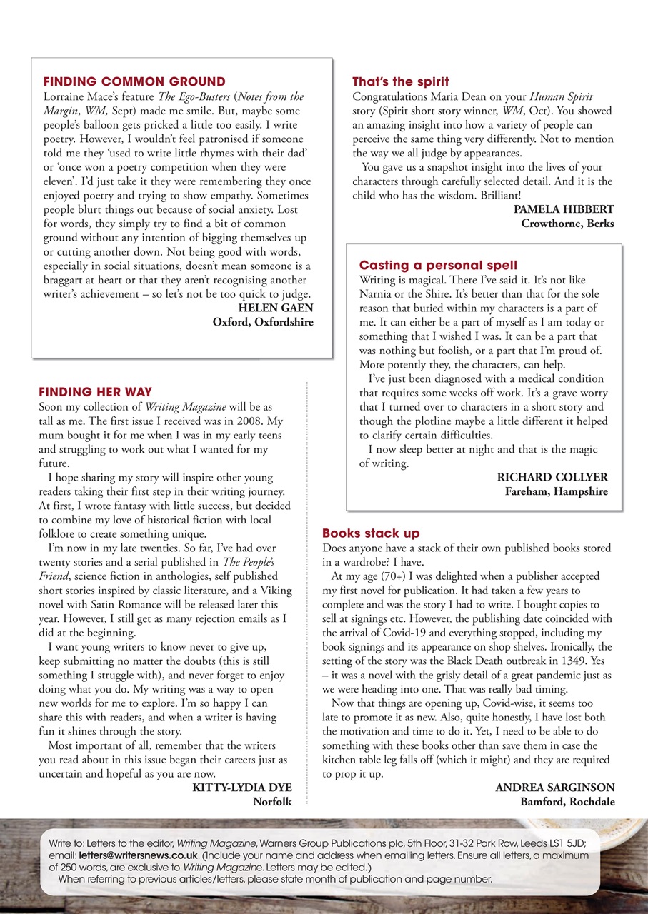 Writing Magazine Preview Pages