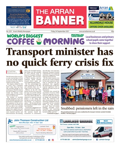 Arran Banner issue 24/09/2021