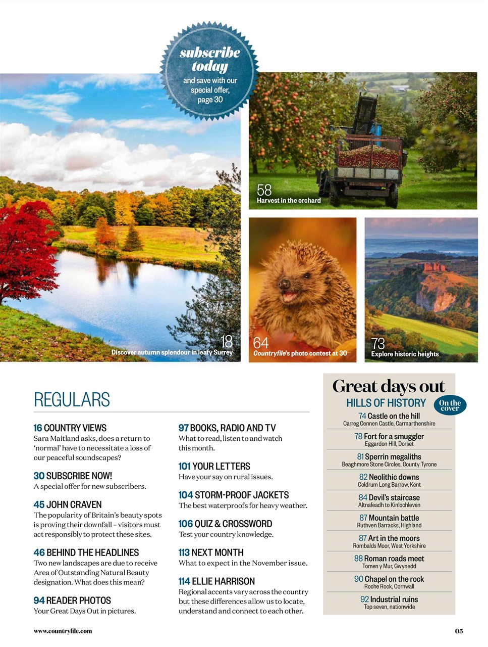 BBC Countryfile Magazine Preview Pages