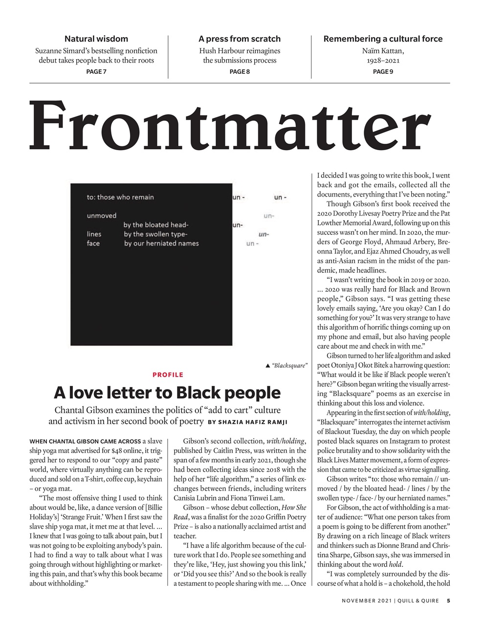 Quill & Quire Preview Pages