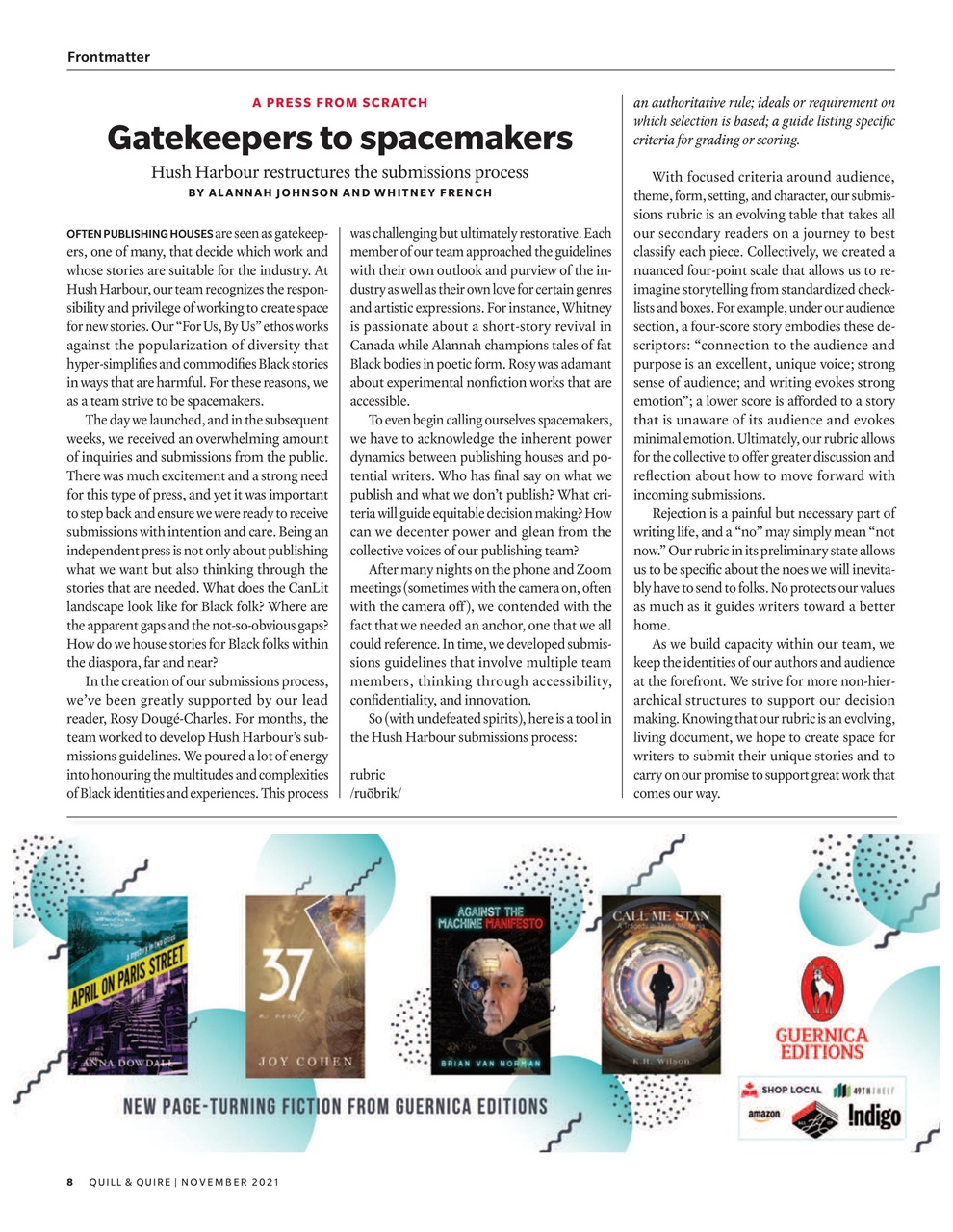 Quill & Quire Preview Pages