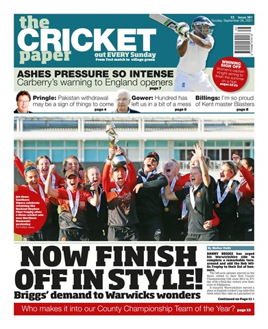 The Cricket Paper issue 26th September 2021
