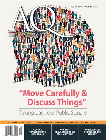 AQ: Australian Quarterly 92.4 issue AQ: Australian Quarterly 92.4