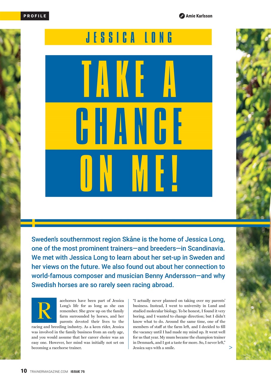 European Trainer Magazine - horse racing Preview Pages