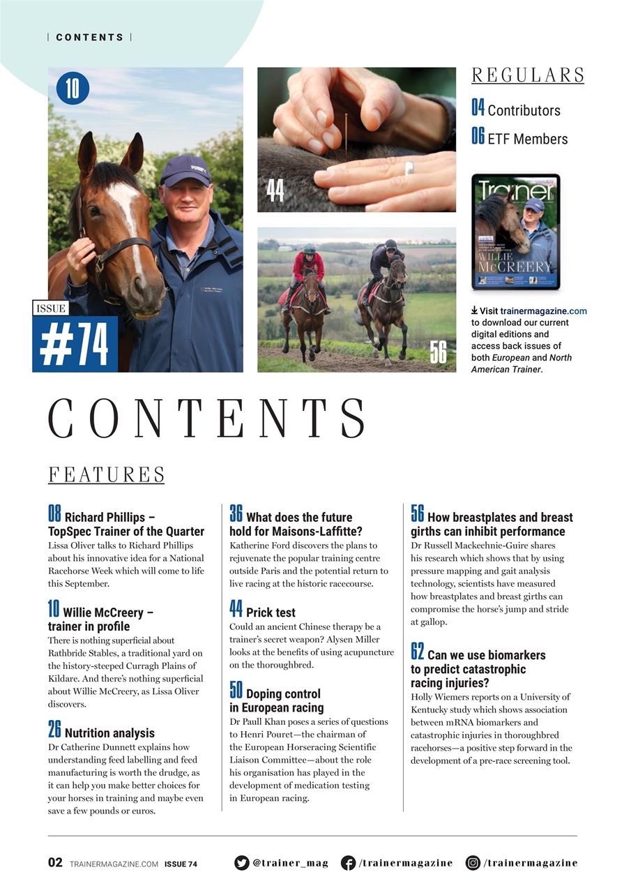 European Trainer Magazine - horse racing Preview Pages