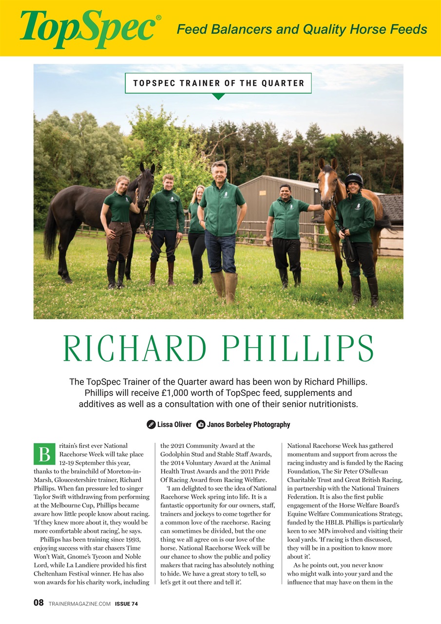 European Trainer Magazine - horse racing Preview Pages