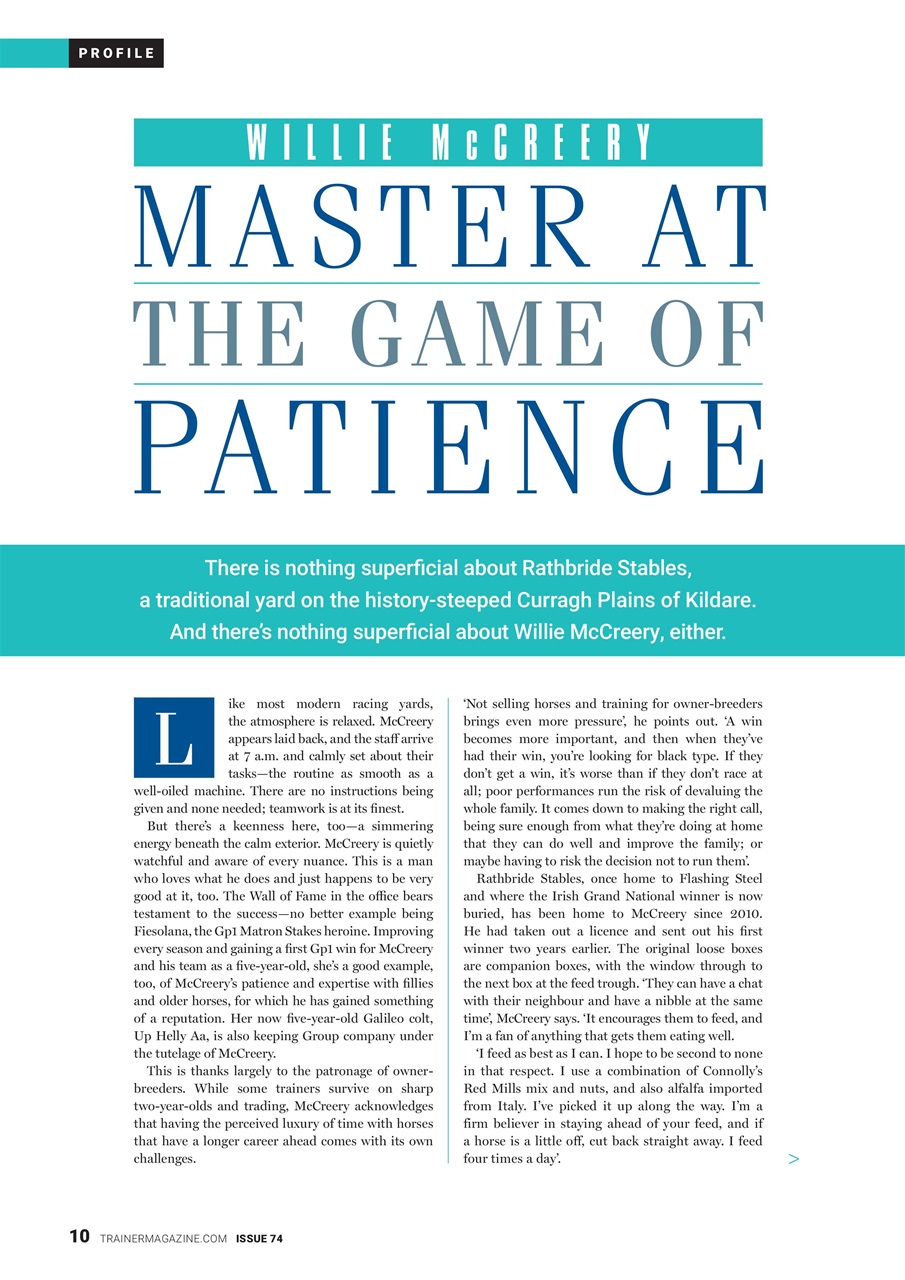 European Trainer Magazine - horse racing Preview Pages