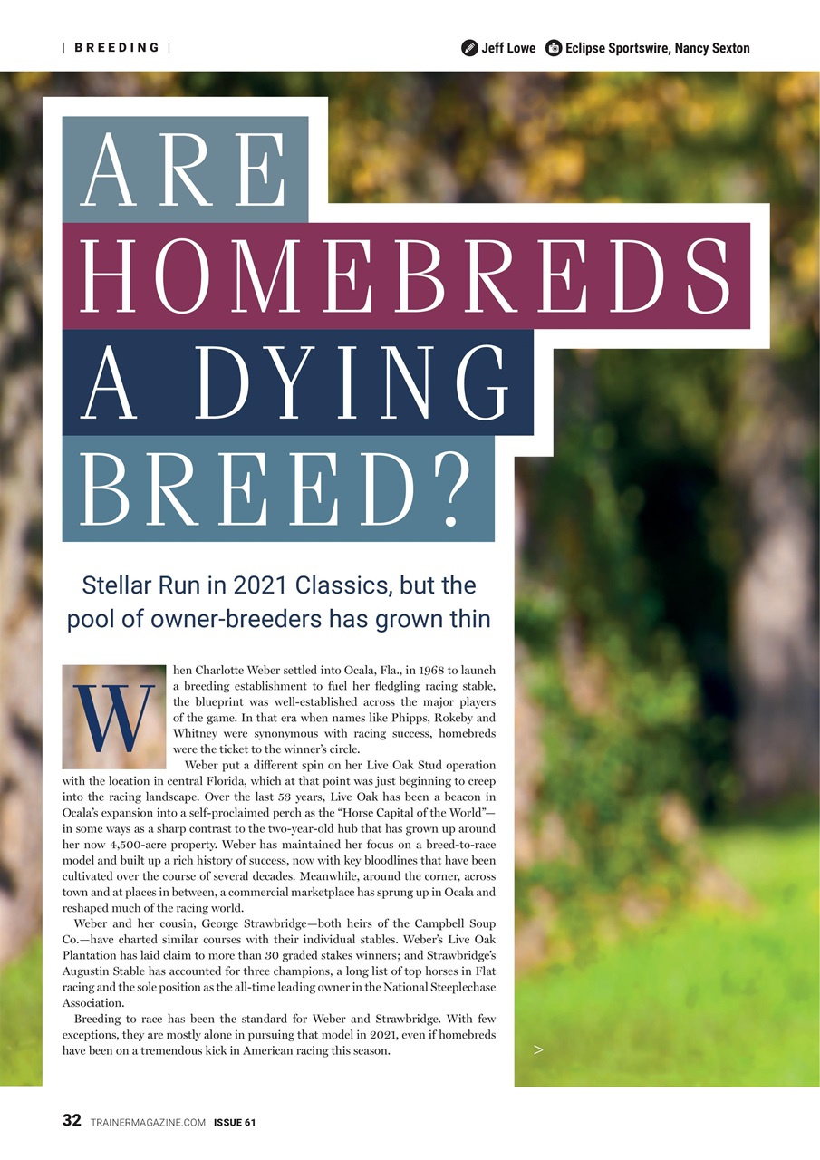 North American Trainer Magazine - horse racing Preview Pages