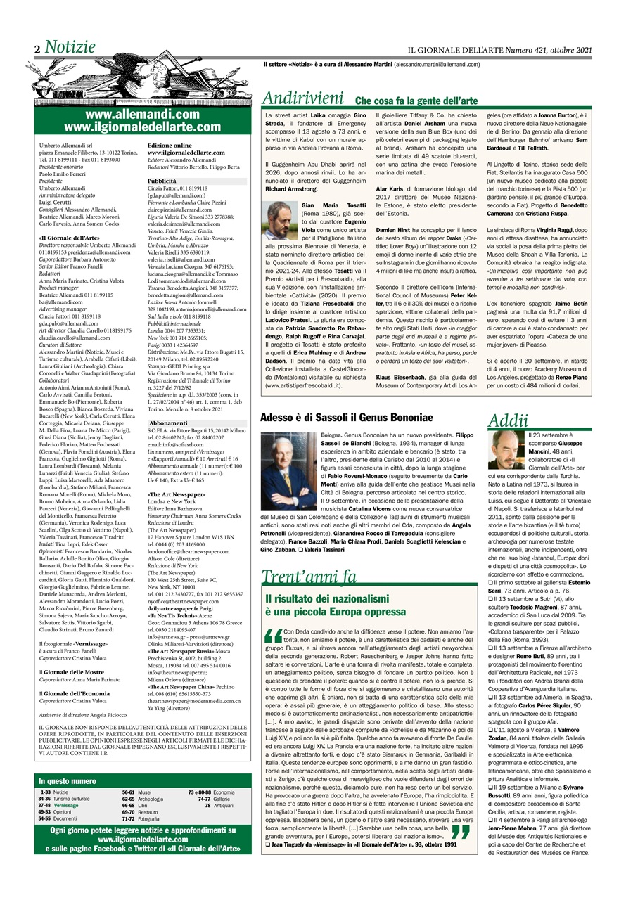 Il Giornale Dell’Arte Preview Pages