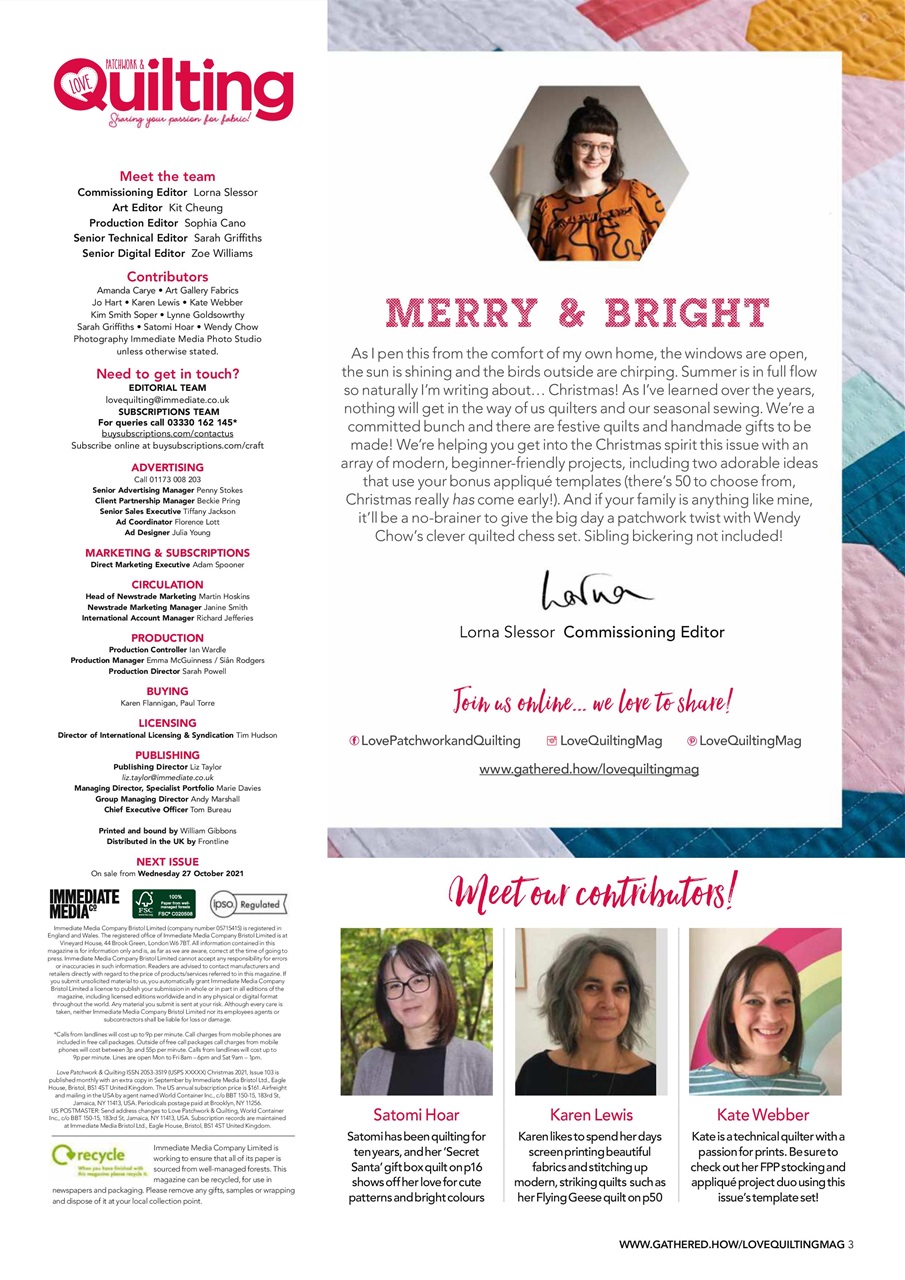 Love Patchwork & Quilting Preview Pages