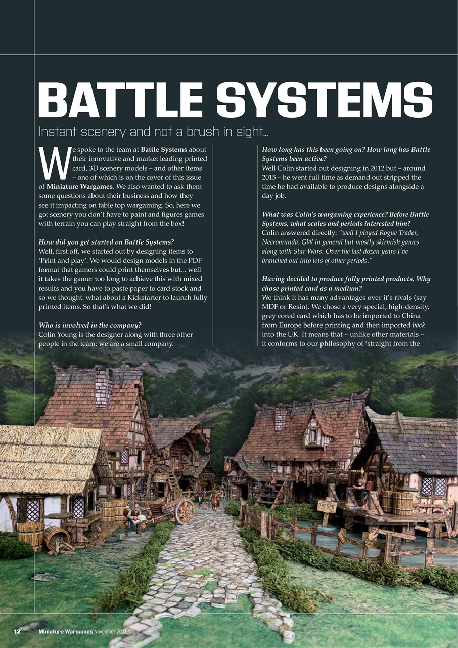 Miniature Wargames Preview Pages