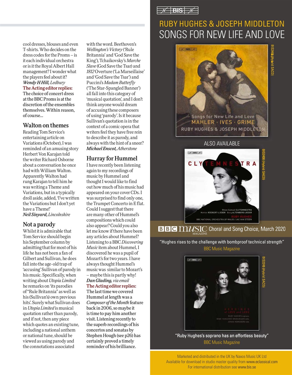 BBC Music Magazine Preview Pages
