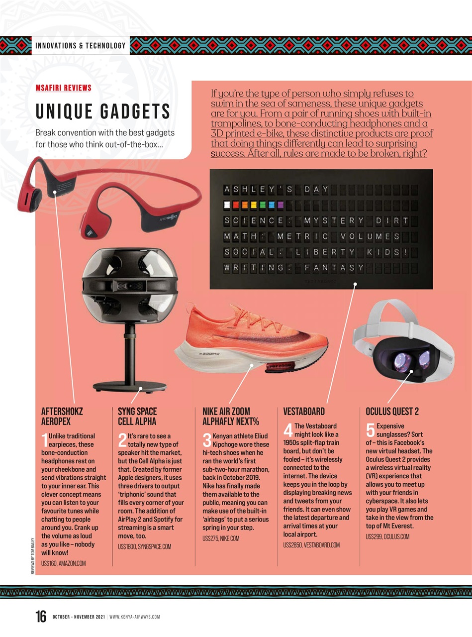 MSAFIRI – Kenya Airways Inflight Preview Pages