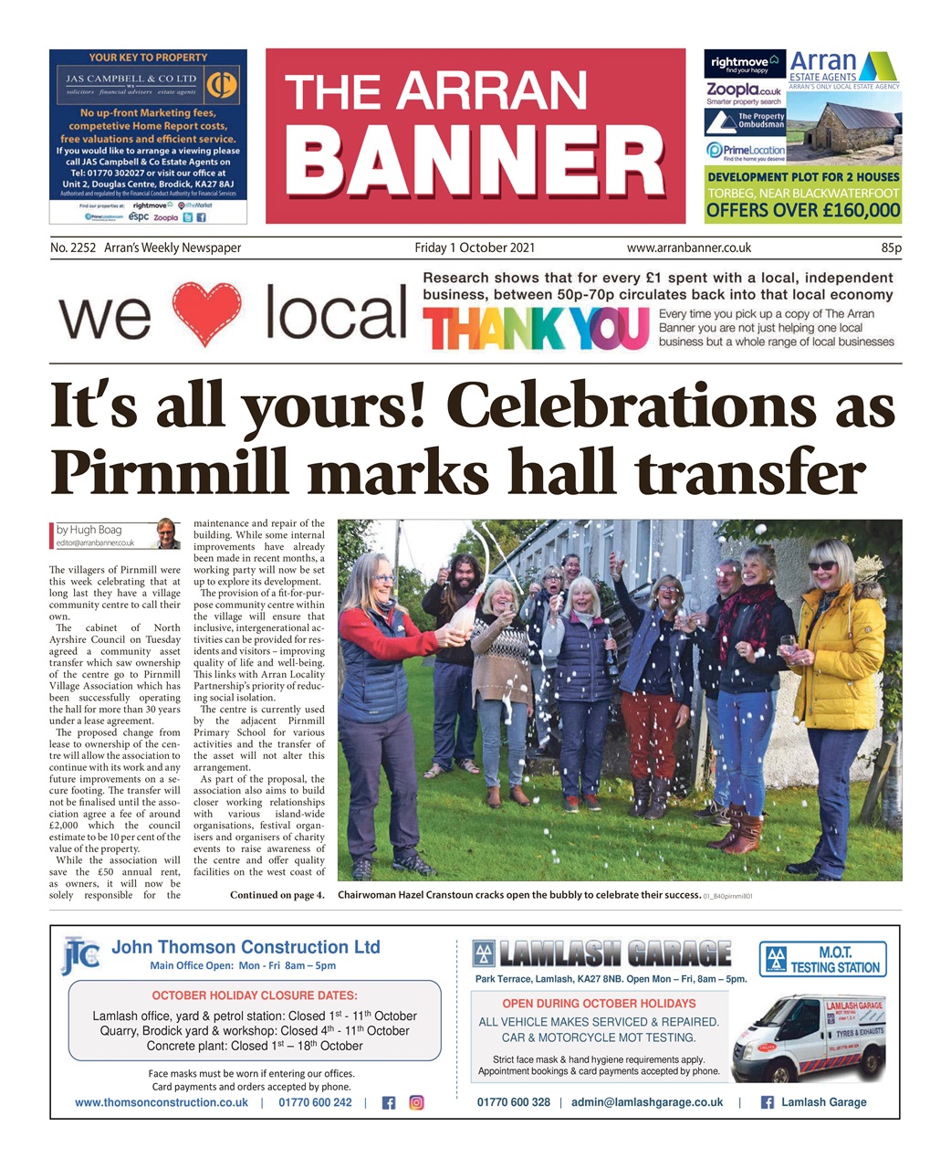 Arran Banner Preview Pages