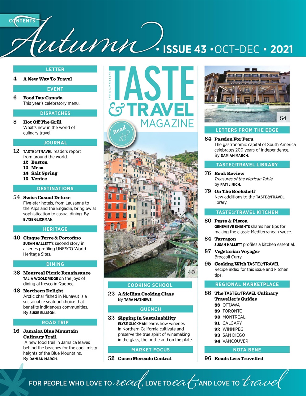 Taste & Travel International Preview Pages
