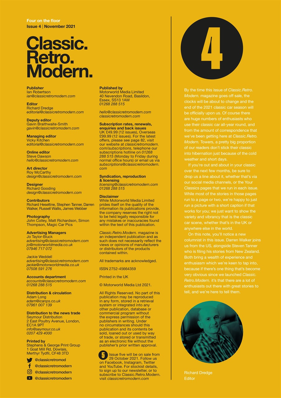 Classic Retro Modern Magazine Preview Pages