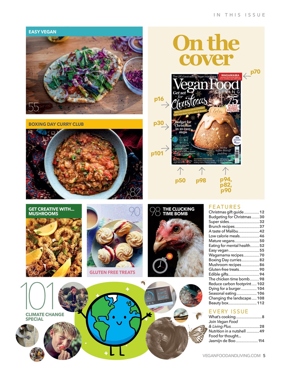 Vegan Food & Living Magazine Preview Pages