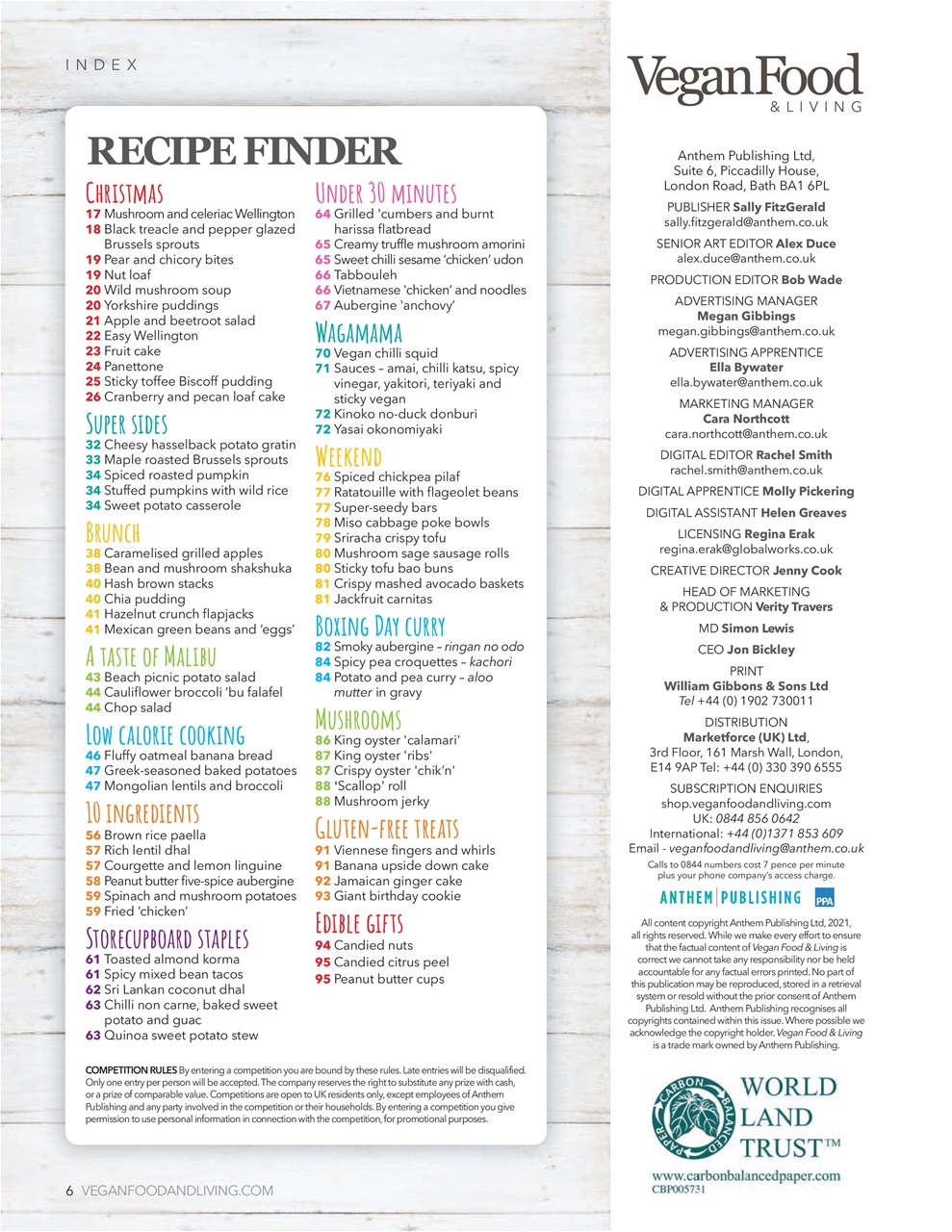 Vegan Food & Living Magazine Preview Pages