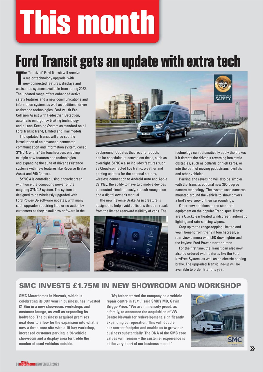 What Motorhome magazine Preview Pages