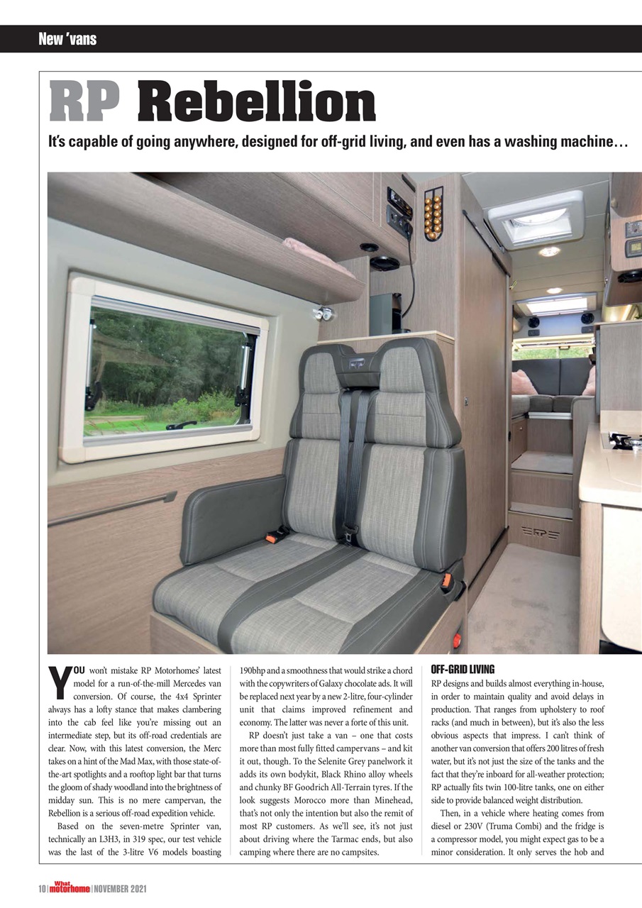 What Motorhome magazine Preview Pages