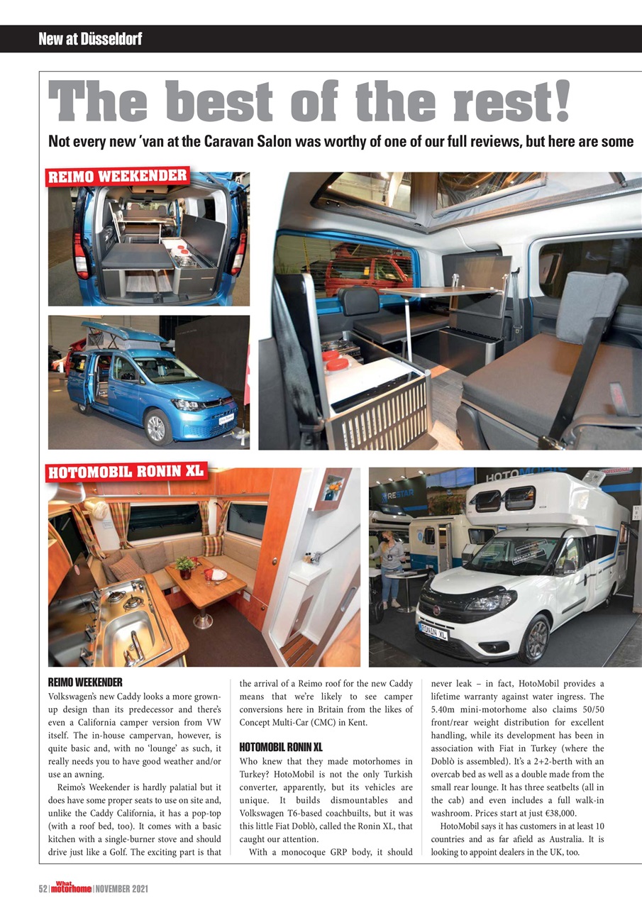 What Motorhome magazine Preview Pages