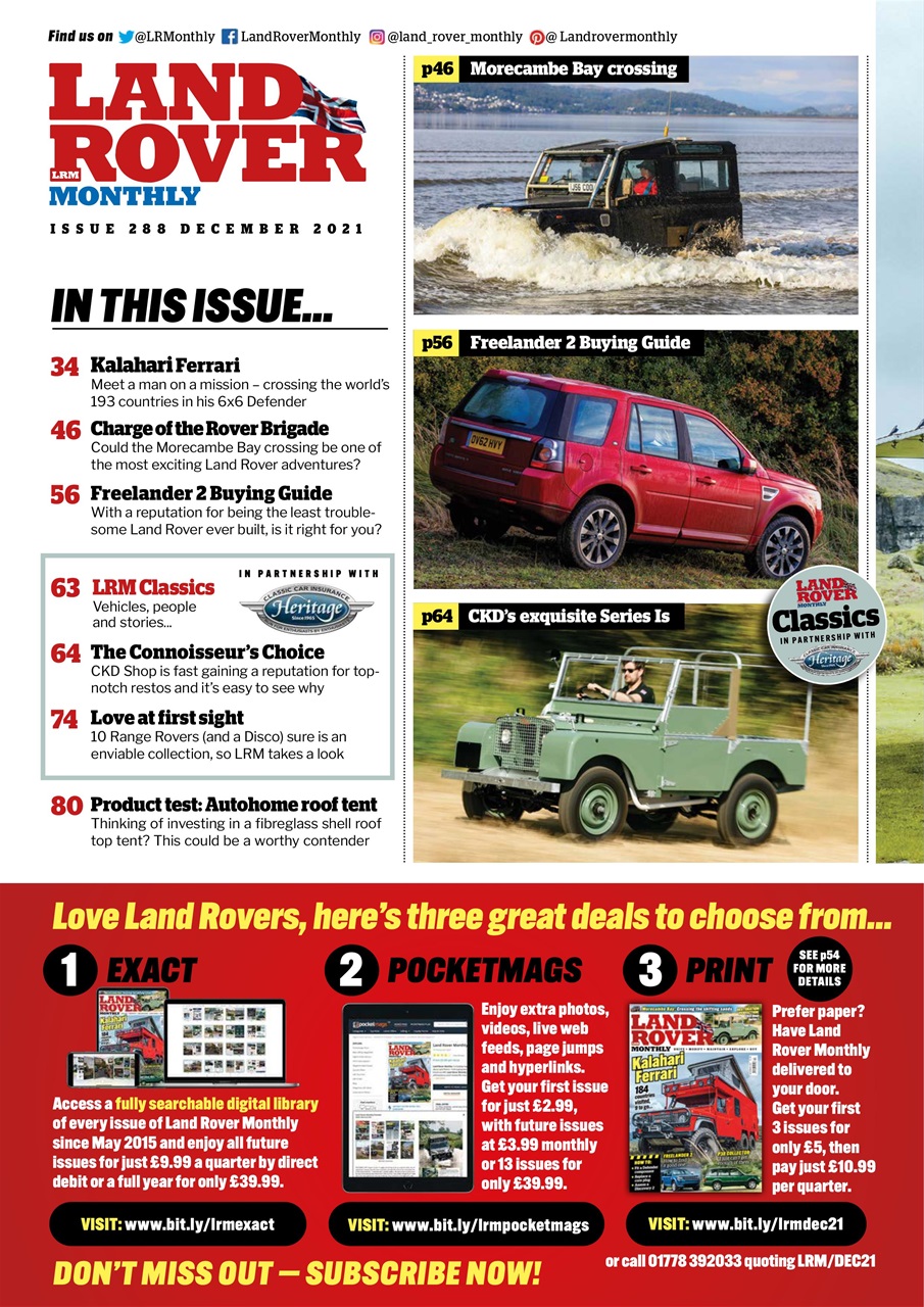 Land Rover Monthly Preview Pages