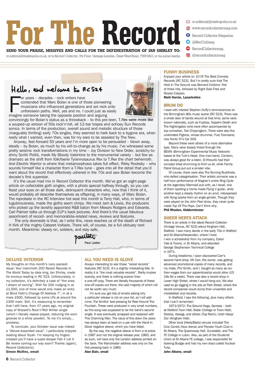 Record Collector Preview Pages