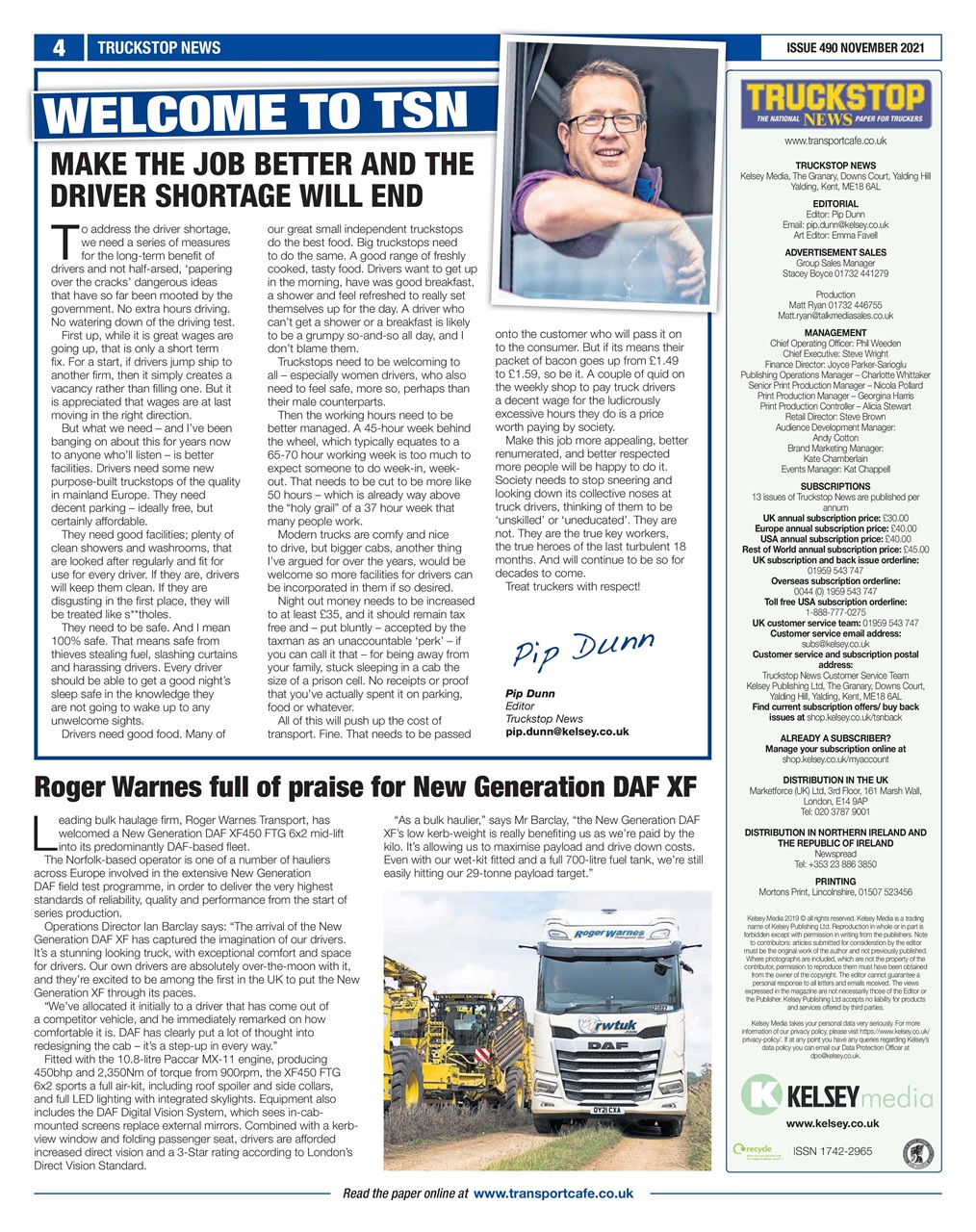 Truckstop News Preview Pages