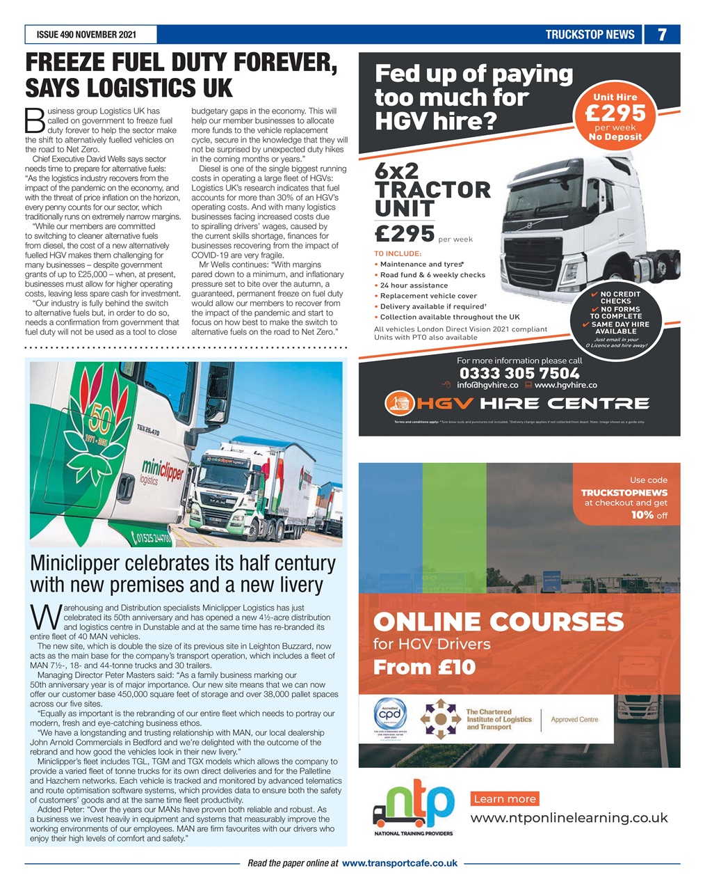 Truckstop News Preview Pages