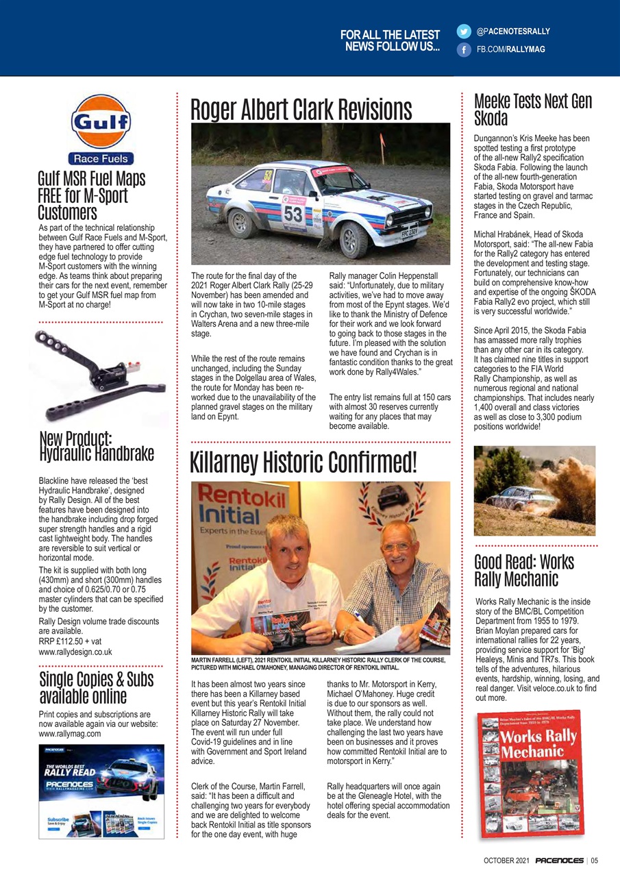 Pacenotes Rally magazine Preview Pages
