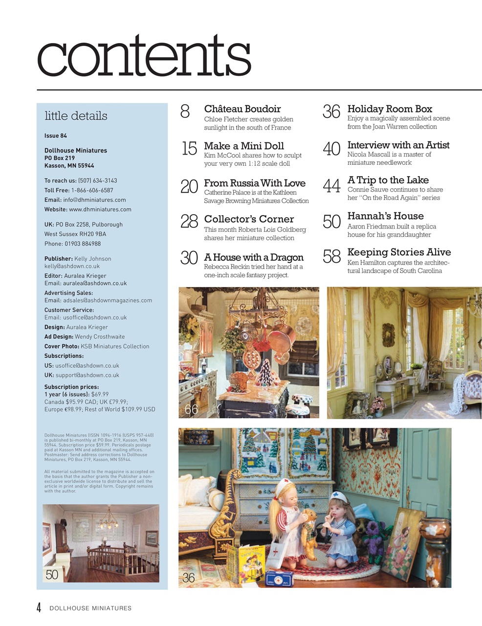 Dollhouse Miniatures Preview Pages