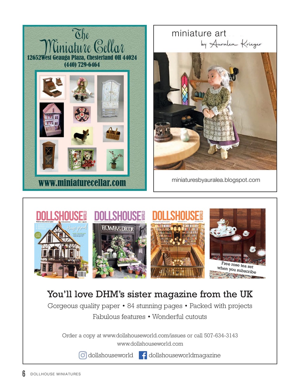 Dollhouse Miniatures Preview Pages