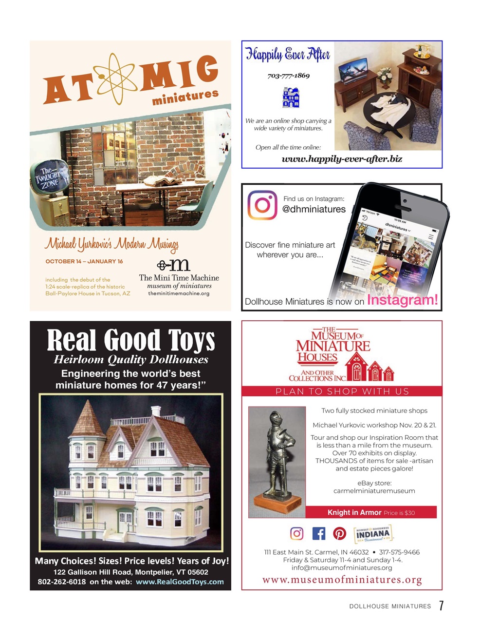 Dollhouse Miniatures Preview Pages